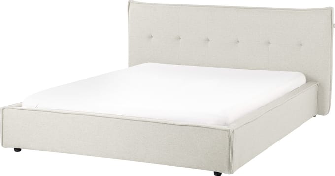 LESTRE - Tweepersoonsbed - Gebroken wit - 160 x 200 cm - Linnen