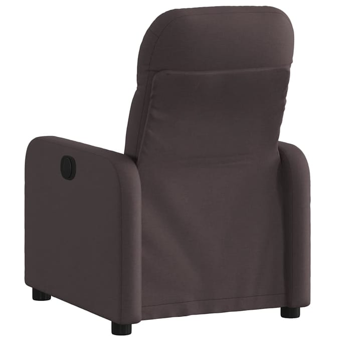 vidaXL - Fauteuil - verstelbaar - stof - donkerbruin