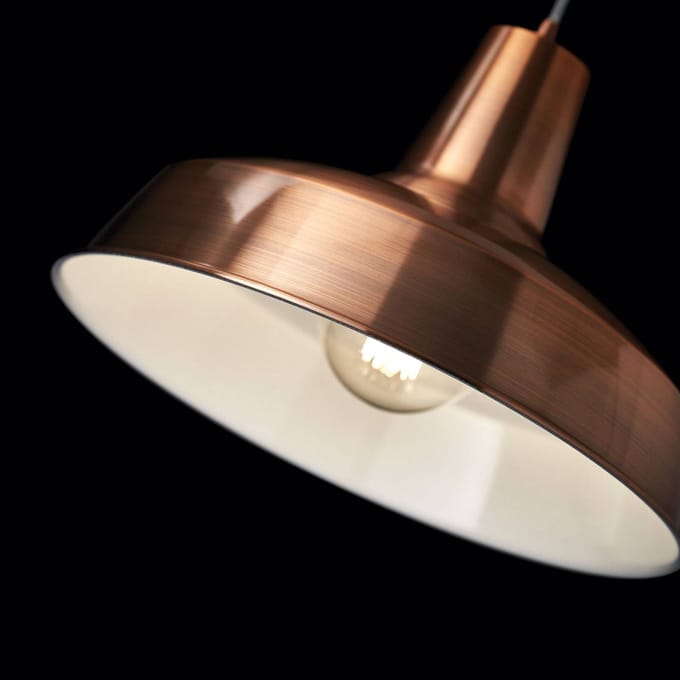 Hanglamp Ideal Lux Moby, koperkleurig, metaal, Ø 35 cm