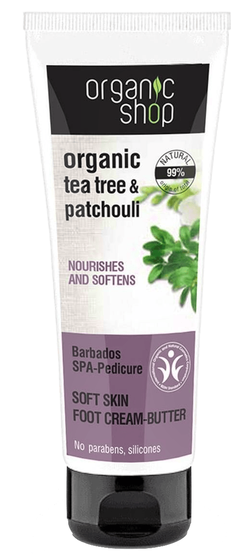 Organic Shop Organic Tea Tree &amp; Patchouli Foot Cream Butter 75 ml