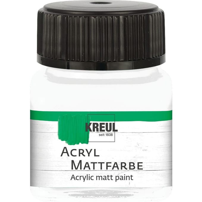 KREUL acryl matte verf, 20 ml - Wit