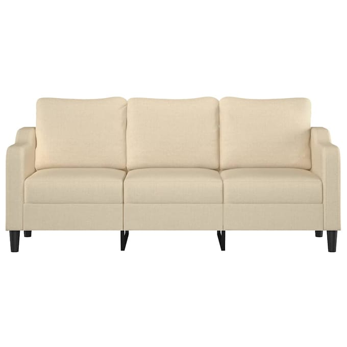 vidaXL - Driezitsbank - 180 - cm - stof - crèmekleurig