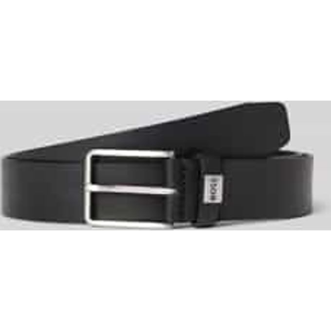 BOSS Leren Riem Elio Sz35 Leather Belt W95 Black Zwart
