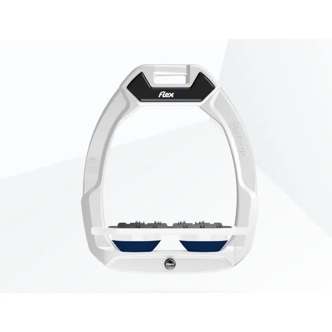 Veiligheidsbeugels Paardrijden Plat Ultra Grip Wit/Wit/Marine Flex-On Safe-On