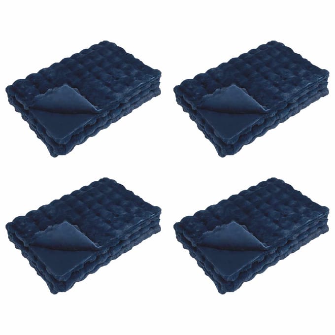 vidaXL - Antislip - deken - van - imitatie - konijnenbont - Olite - 4 - st - 20.3 - kg