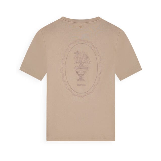 Pure Path T-shirt Embroidered Vase Taupe (26010106 - 53)