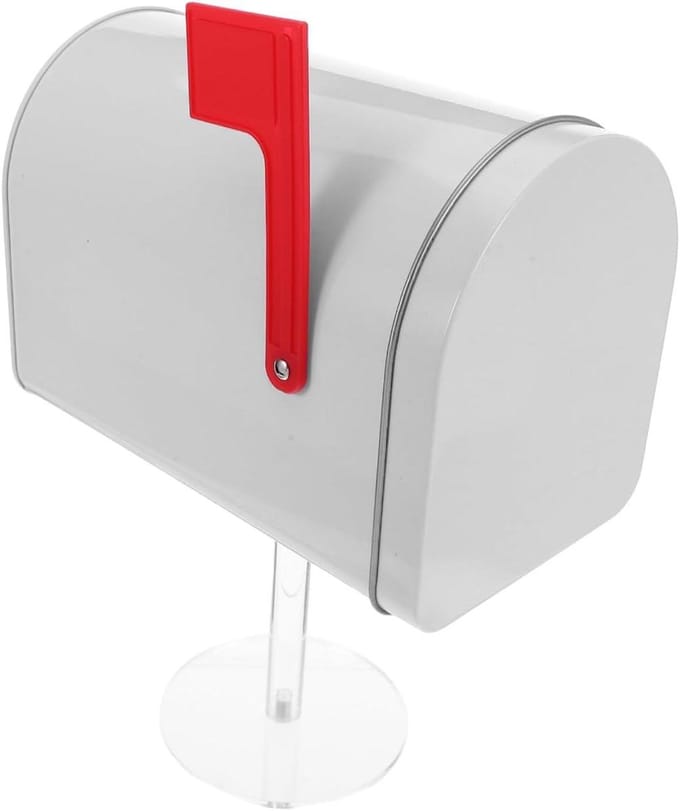 Mini Brievenbus - Kleine Mailbox - Decoratie Buiten - Weerbestendig Ontwerp - 22 x 16 x 9 cm - Wit