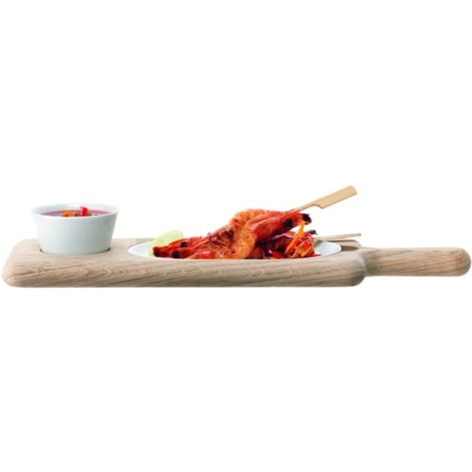 Serveerset - Met Houten Dienblad - Wit