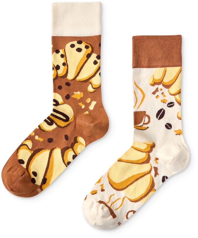 Mismatch Sokken Croissant & Koffie 39-42