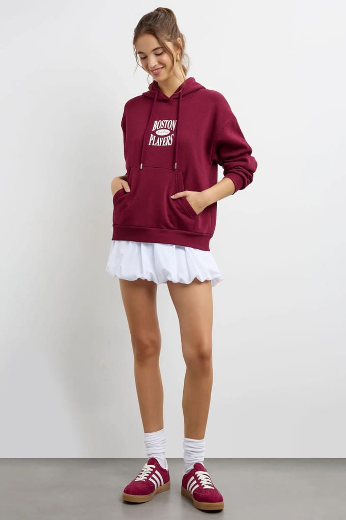 Overmaatse Bedrukte Hoodie