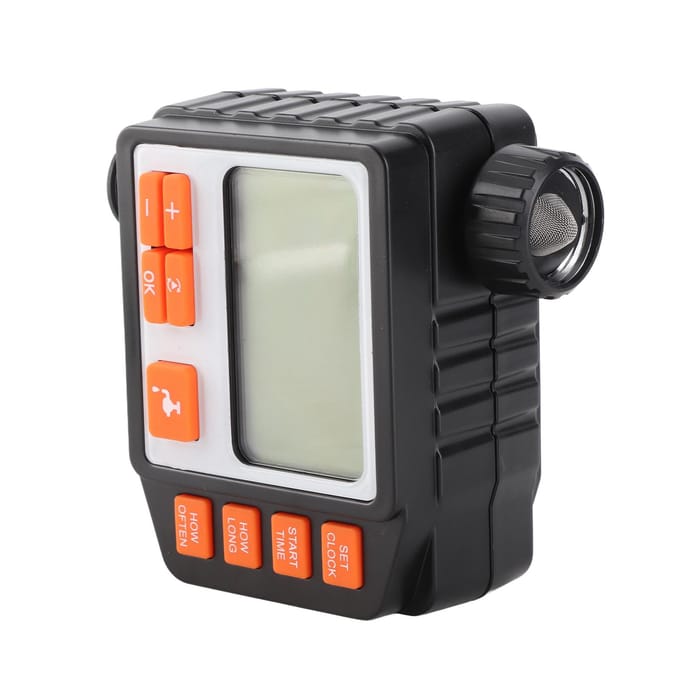 Elektronische Tuinbewateringstimer Automatische Bewatering Irrigatiecontroller LCD-display gray
