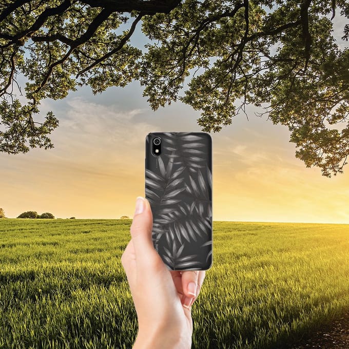 Back Cover voor Xiaomi Redmi 7A TPU Case Leaves Grey