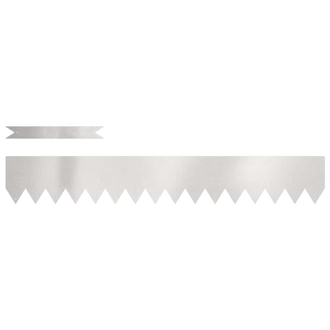 vidaXL - Grasafscherming - 30 - st - 100 - x - 0,05 - x - 15 - cm - Roestvrij - staal - Zilver