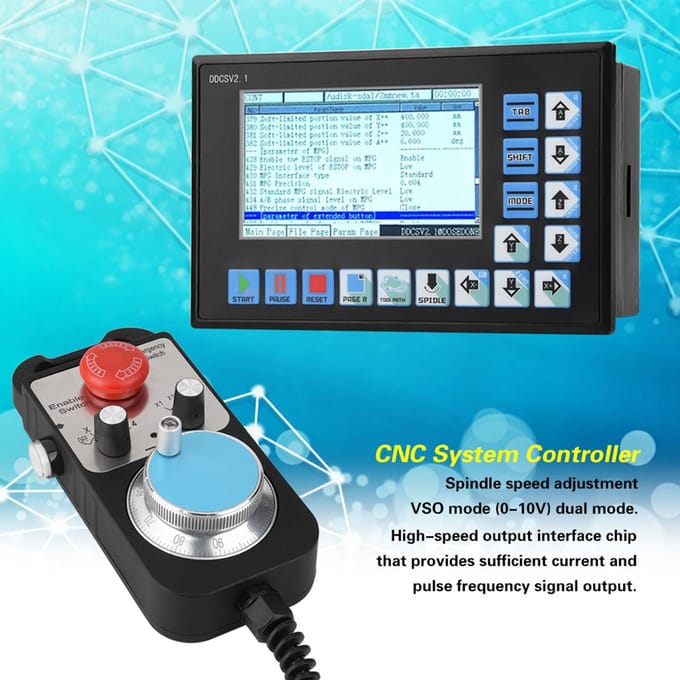 4-assig DDCSV2.1 USB CNC-systeem Offline Controller Graveer machines met Handwiel 5V