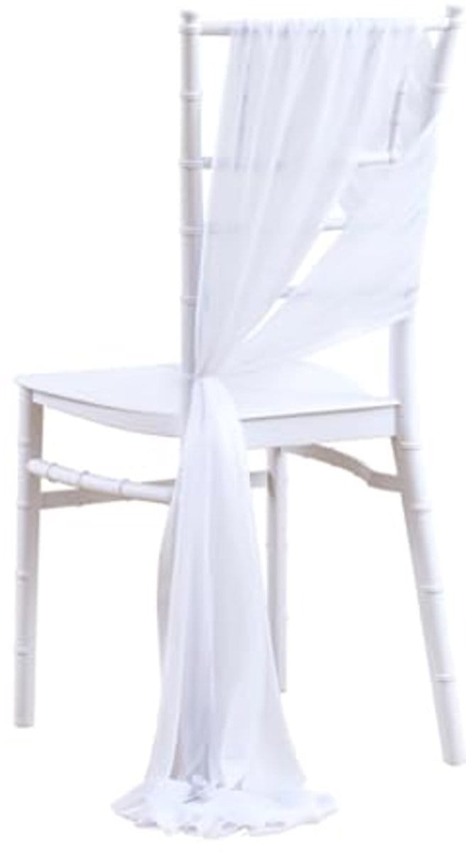 10 stuks stoelhoezen van chiffon voor bruiloften en evenementen