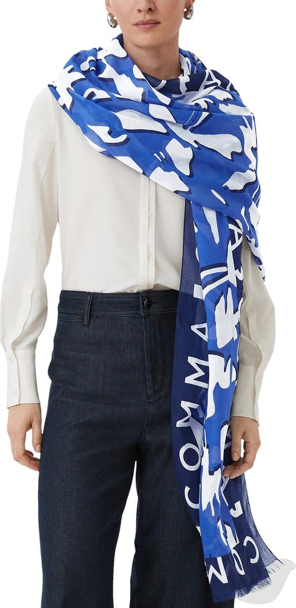 Black Label Women-Sjaal--56E2 BLUE-Maat 1 Maat