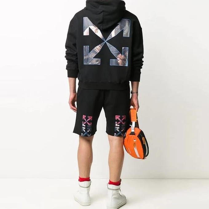 OFF WHITE Caravaggio Engel Over Hoodie OMBB037E20FLE0041010 M gray