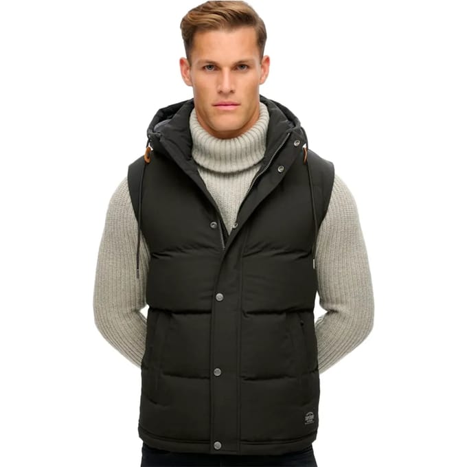 Superdry - Everest Bodywarmer met Capuchon - Heren - Gilets