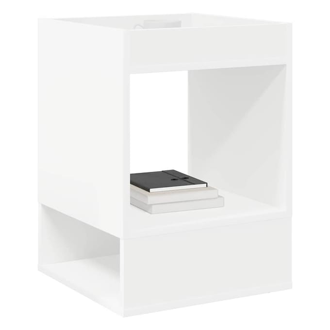 vidaXL - Bijzettafel - Wit - 40 - x - 40 - x - 56 - cm - Bewerkt - hout