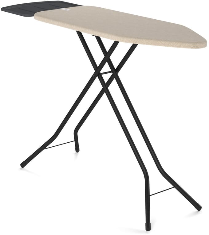 Wasophoogte® Strijkplank - Extra brede strijkplank stoomgenerator - 124*44 cm - 4 verstelbare hoogtes - Beige