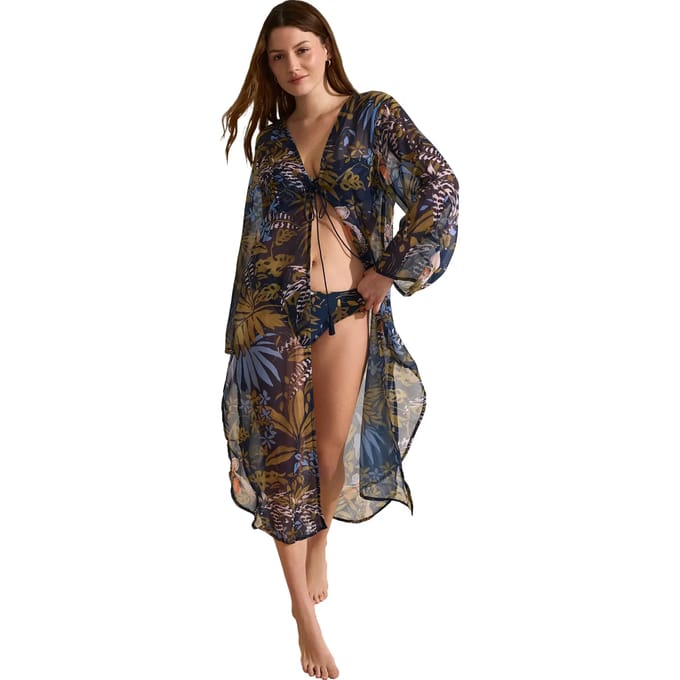 Mid-length strandkimono voor vrouwen Selmark Amazonia