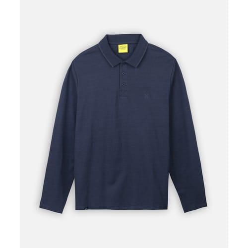 Polo Shirt Korte Mouw Oxbow Gestructureerde polo met lange mouwen NAVAL