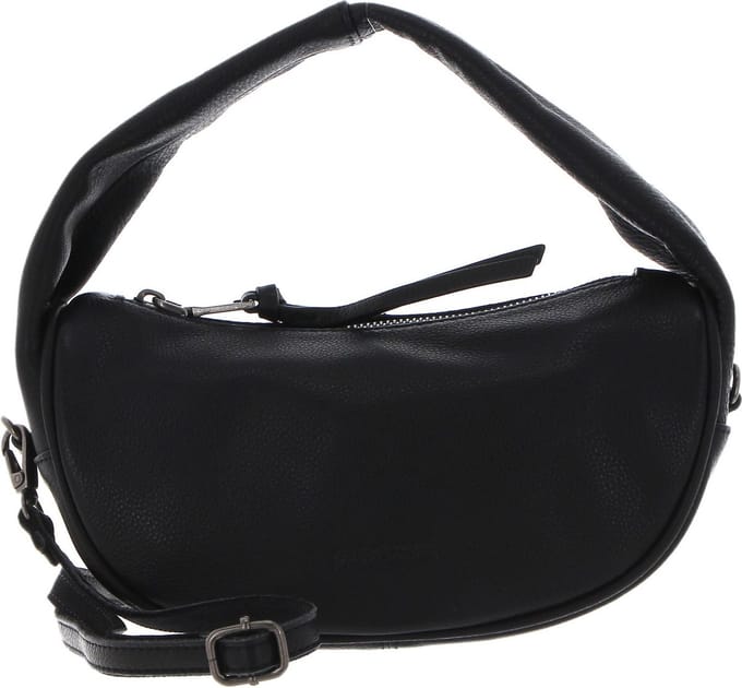 FREDsBRUDER Leren Schoudertas Bobonia Midi Hobo Bag Black Zwart