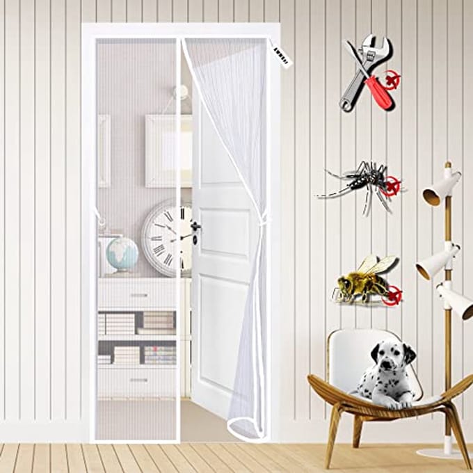 Magnetische Hordeur 105 x 200 cm - Ideale Oplossing tegen Insecten voor Deuren