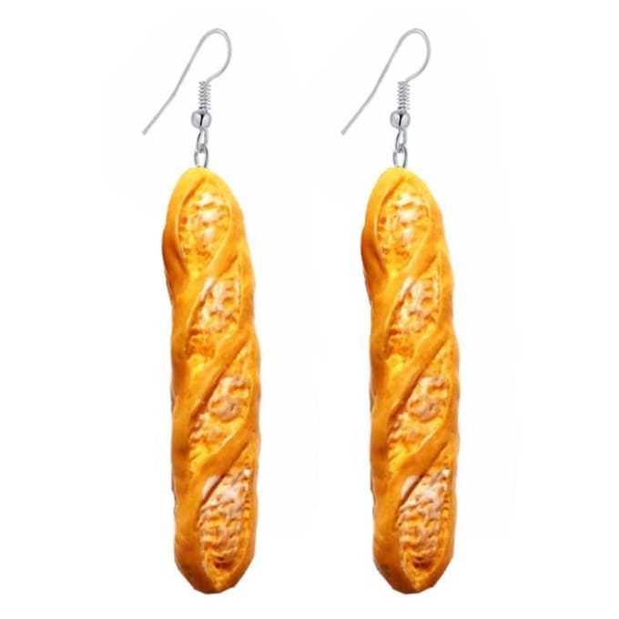 Fako Bijoux® - Oorbellen - Bakkerij - Stokbrood - 70mm