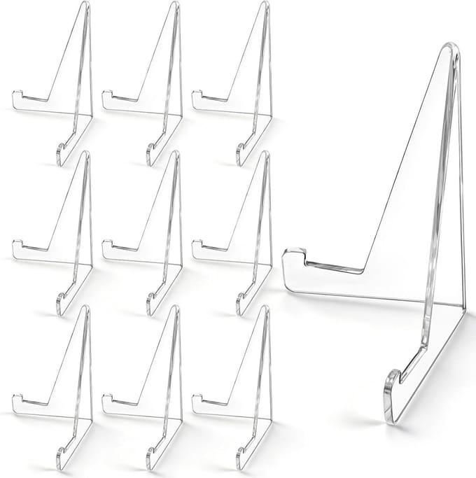 Kaartenstandaard Set - Display Houders - Kaarten Tonen - Stapelbaar Ontwerp - 58 x 85 cm - Transparant