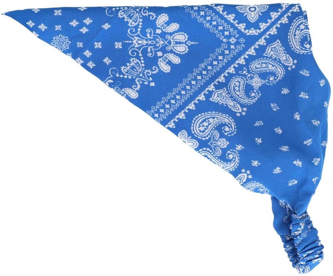 Haarsoires Haarband Bandana - Paisley Patroon - Wit Blauw