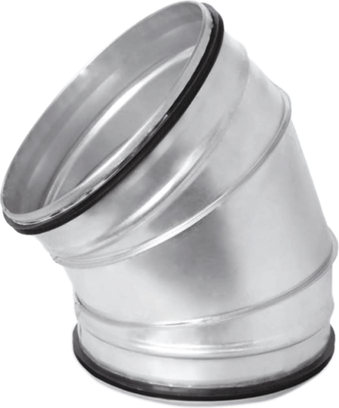 Econox Ronde spiro bocht 45Â° Ã˜ 355mm voor spirobuis