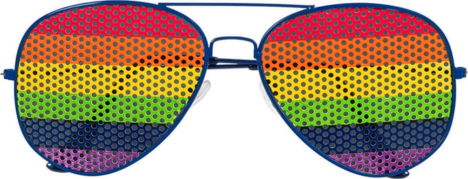 Boland - Partybril Rainbow rock Multi - Volwassenen - Pride - Pride