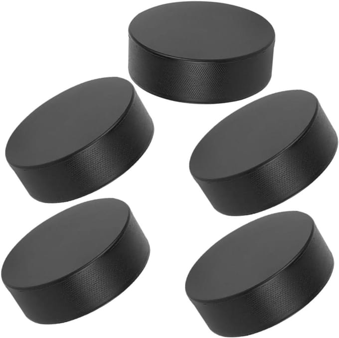 Sport Pucks - Training Puck - Hockey Oefenen - Solide Constructie - 5 Stuks - Zwart