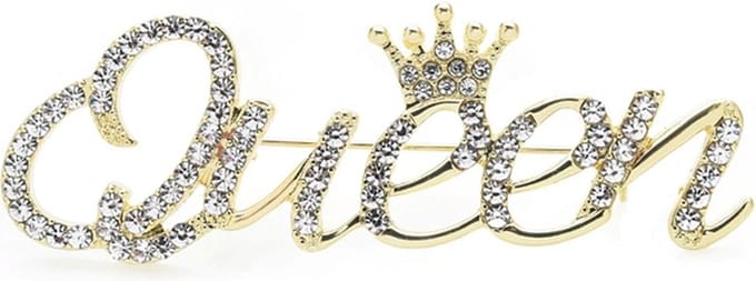 Broche 015 Queen goudkleurig