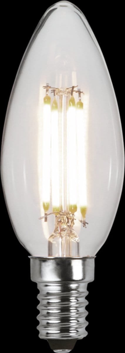 3 standen - Kaarslamp - E14 - 4.2W - Warm Wit - 3000K - Filament - Helder