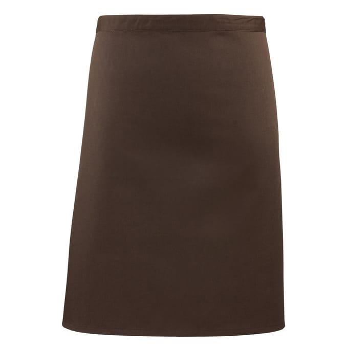 Premier Unisex Volwassenencollectie Halflang Taille Schort (Bruin)