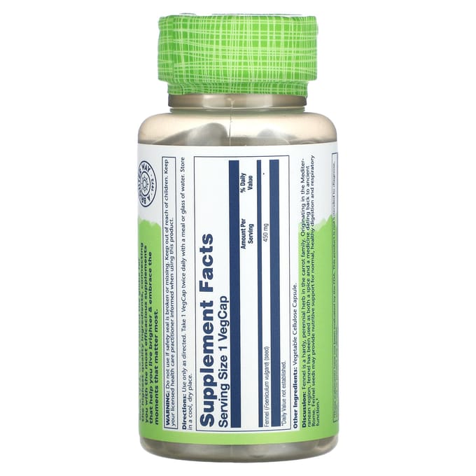 True Herbs, Venkel, 450mg, 100 Vegetarische Capsules