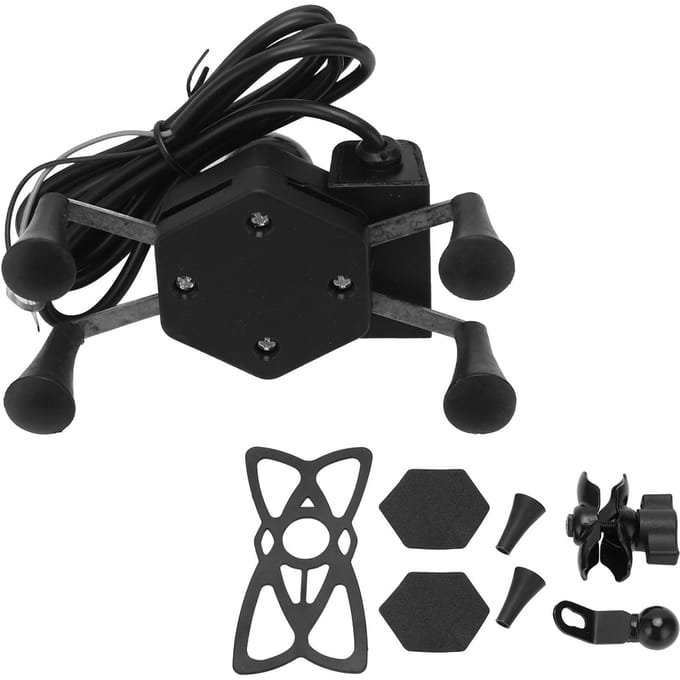 Support de téléphone pour moto Scooter X?Kit de Support de Téléphone de Forme Accessoire de Vélo black