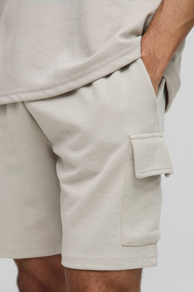 Relaxte pasvorm Interlock Cargoshorts | Stone | Size XS