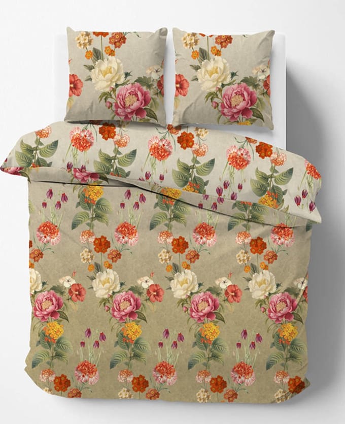 iSleep Dekbedovertrek Milou - Eenpersoons - 140x200/220 cm - Multi