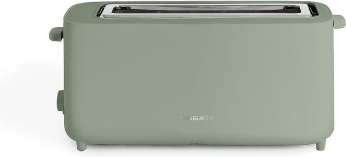 CREATE - Broodrooster 950W - Met veiligheidssysteem - Zes vermogensstanden - Sage - TOAST STUDIO XL