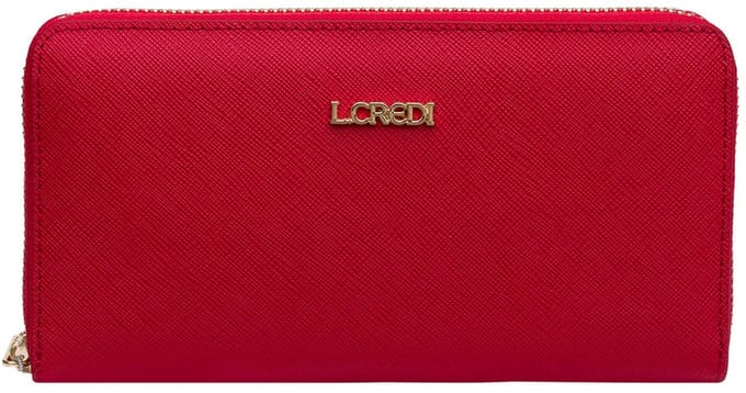 L.CREDI Portemonnee Poema Zip Around Wallet Red Rood