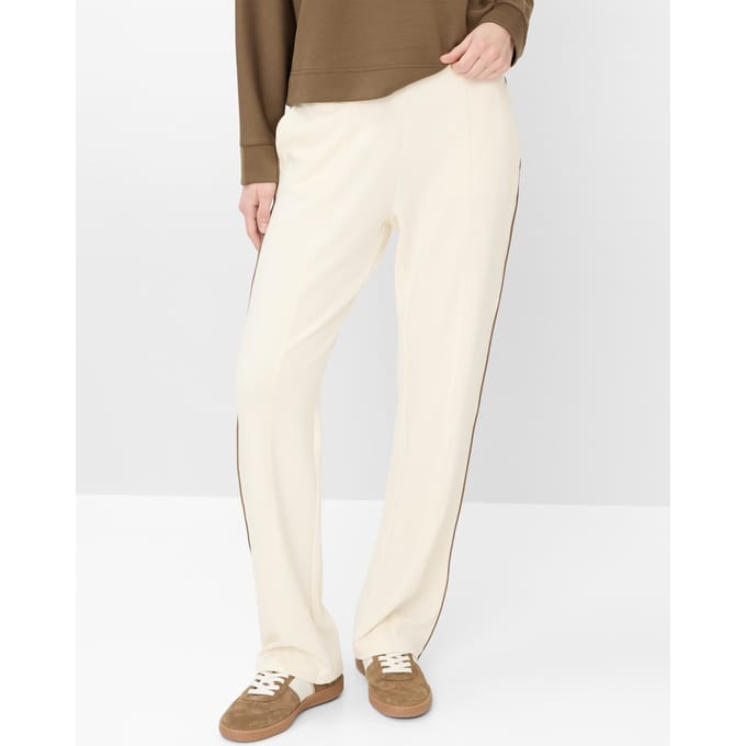 Brax Dames Instapbroek  Style MALIA soft ecru, crèmewit, maat L