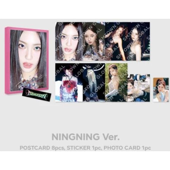 CARTE POSTALE aespa Armageddon Le Cercle Mystère POP-UP MD NingNing gray