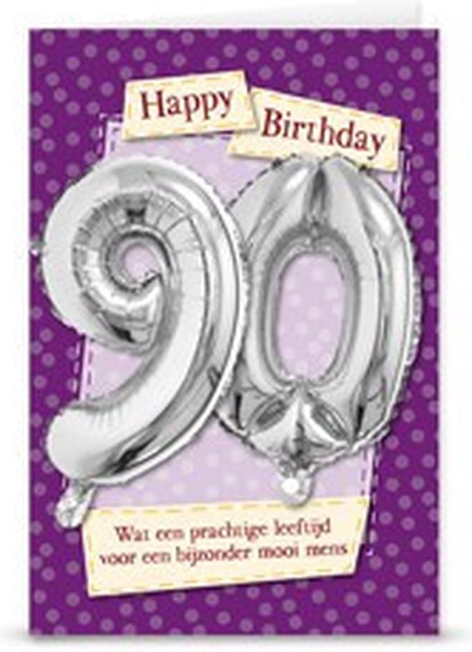 Miko - Kaart - Leeftijdballon - 90 Jaar