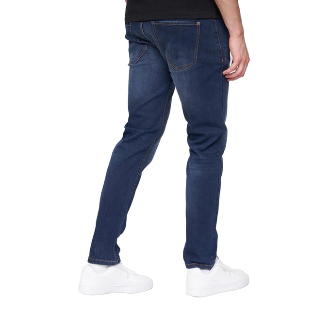 Henleys Heren Mayhen Slim Jeans (Donkere wasbeurt)
