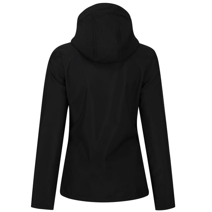 Regatta Dames/Dames Venturer 3 Layer Hooded Soft Shell Jacket (Zwart)