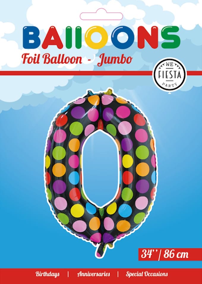 Folieballon 34" nmr. 0 - Stippen