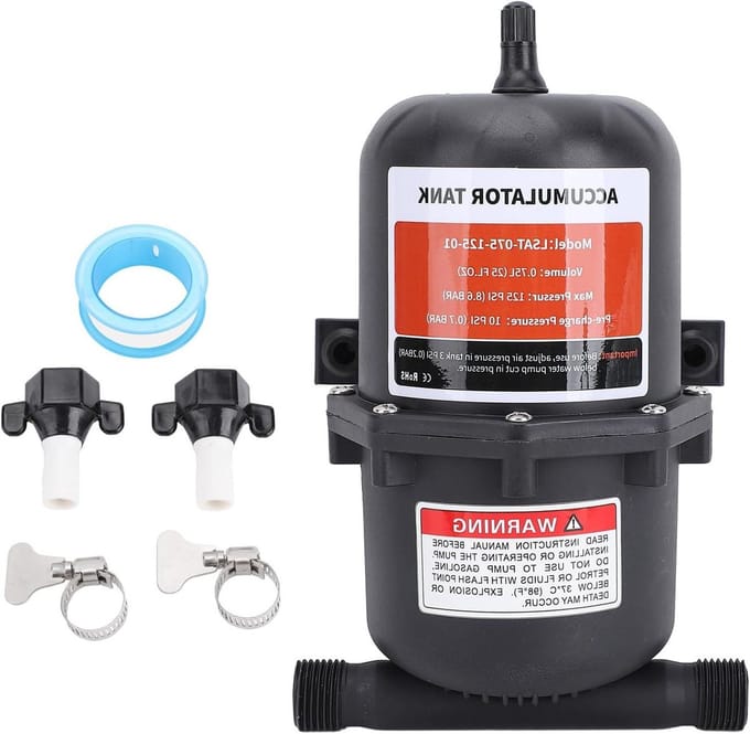 Drukvat Accumulator - Watersysteem Tank - Constante Druk - Verlengt Pomp Levensduur - 075 Liter - Wit